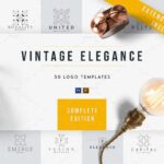 مجموعه 30 عددی لوگو های Vintage Elegance