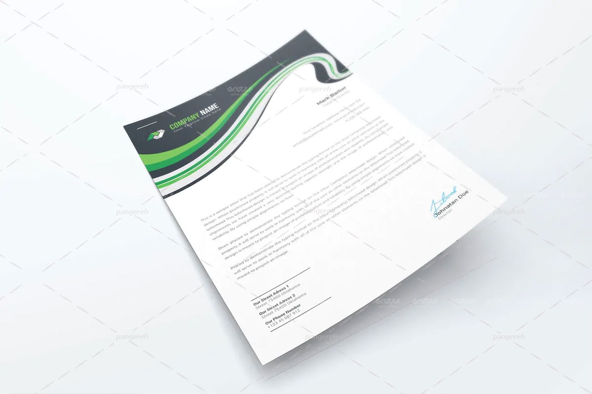 طرح وکتور سربرگ شرکتی کد pan-104