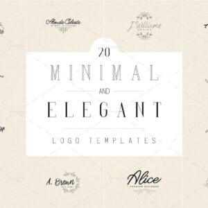 مجموعه 20 عددی لوگو های مینیمال کد pan-100