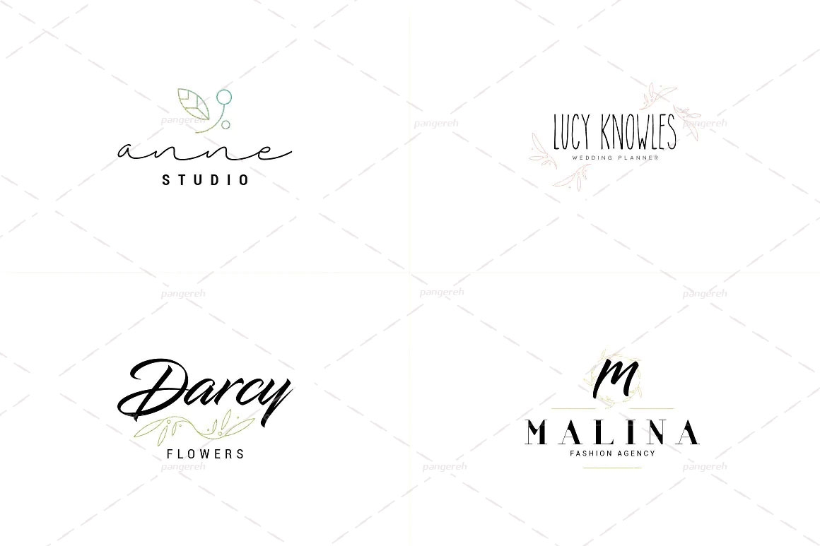 مجموعه 20 عددی لوگو های مینیمال کد pan-100