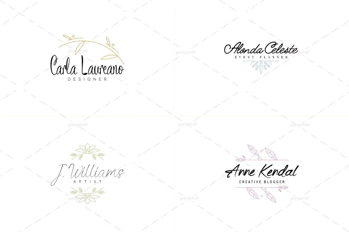 مجموعه 20 عددی لوگو های مینیمال کد pan-100