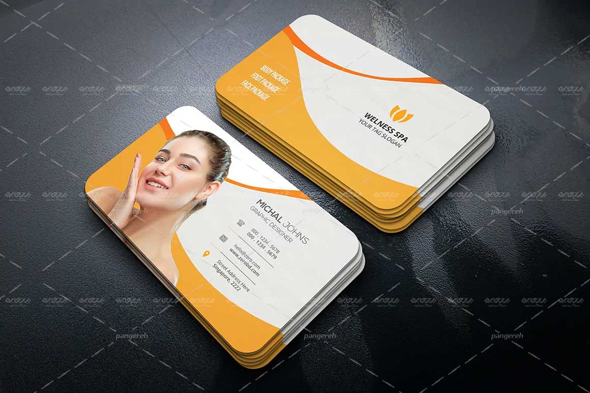 طرح لایه باز کارت ویزیت سالن آرایشی کد pan-103