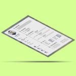 طرح لایه باز رزومه شخصی کد 110