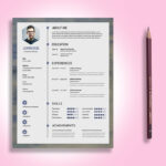 طرح لایه باز رزومه شخصی کد 110