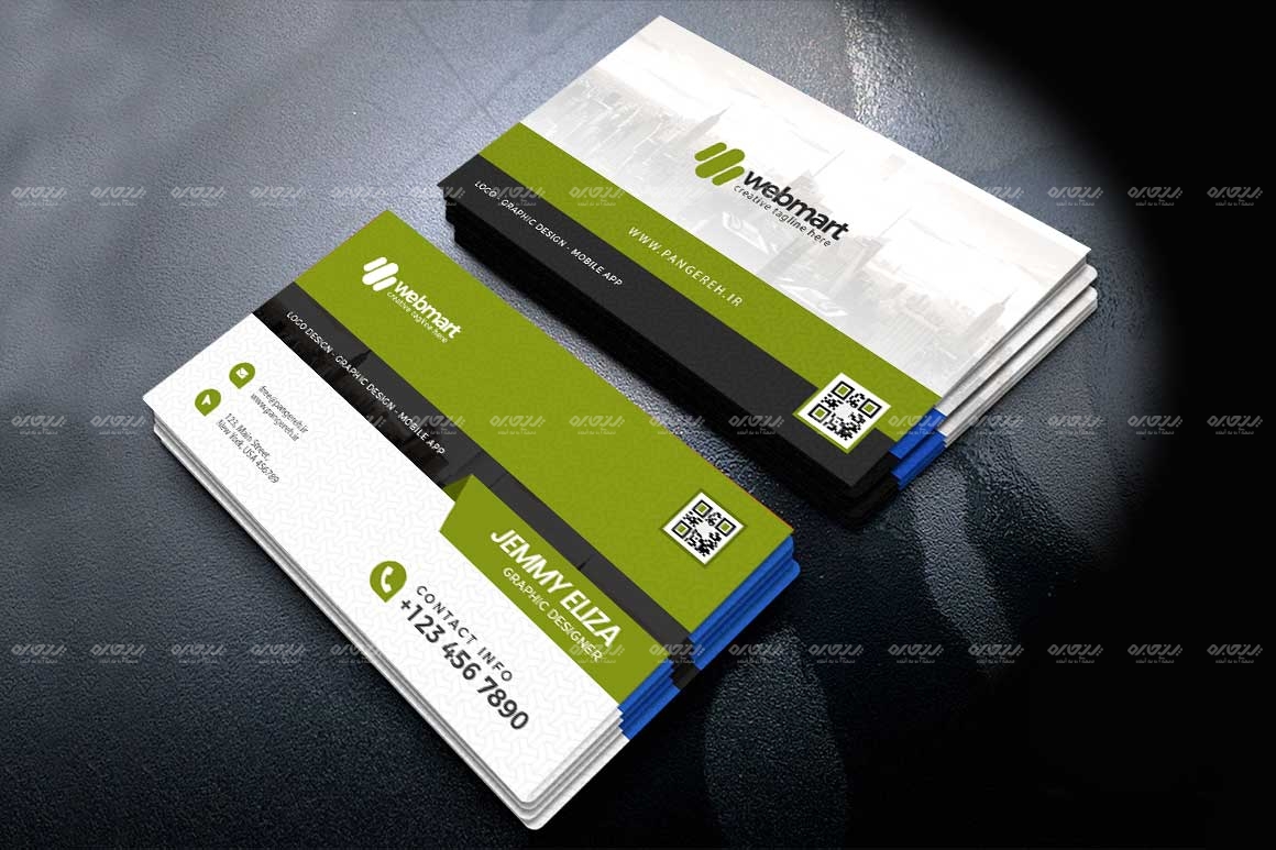 طرح لایه باز کارت ویزیت شرکتی کد 105