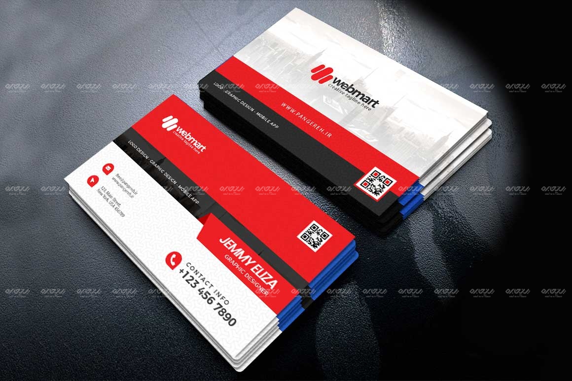 طرح لایه باز کارت ویزیت شرکتی کد 105