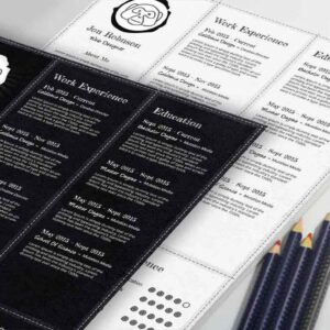 طرح لایه باز رزومه خلاقانه کد 111