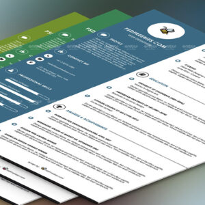 طرح لایه باز رزومه طراح گرافیک کد 106