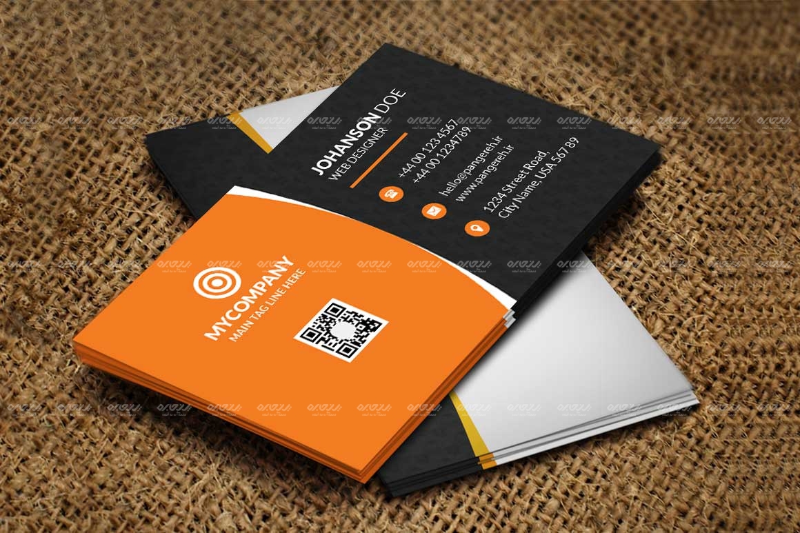 طرح لایه باز کارت ویزیت شرکتی کد 119