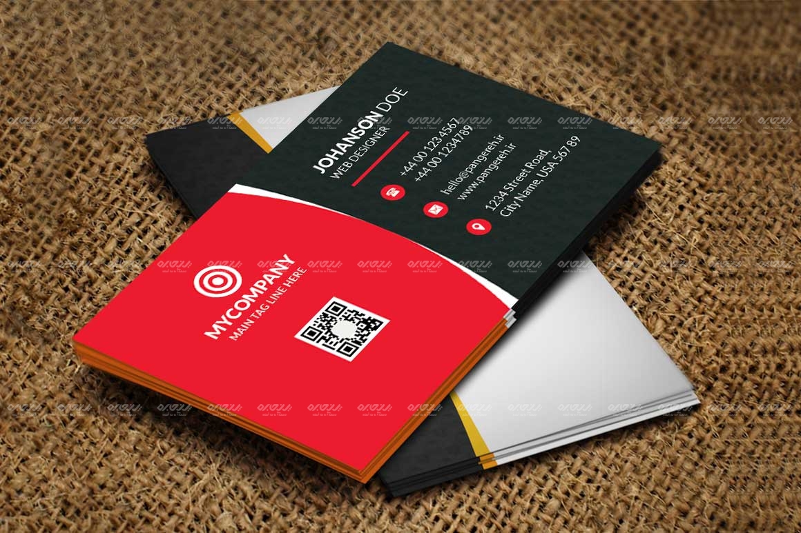 طرح لایه باز کارت ویزیت شرکتی کد 119