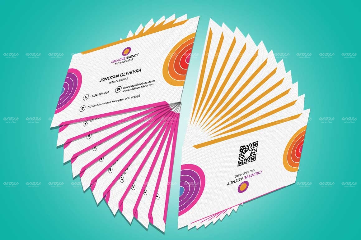 طرح لایه باز کارت ویزیت خلاقانه کد 116