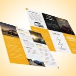 طرح لایه باز بروشور خدمات خودرو کد 127