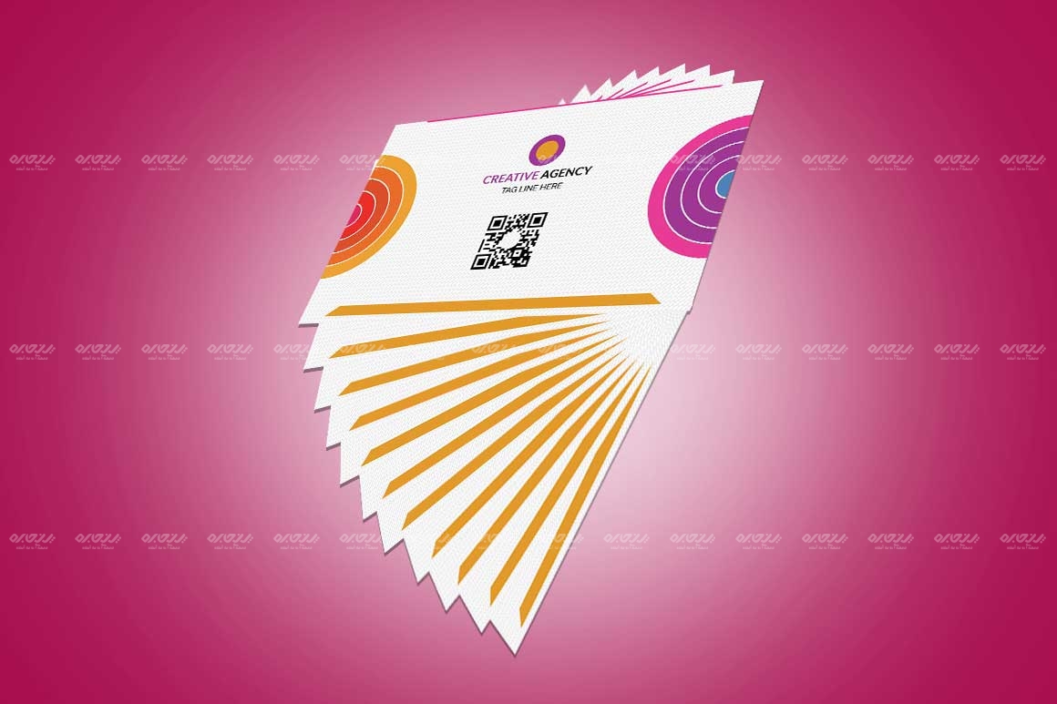 طرح لایه باز کارت ویزیت خلاقانه کد 116