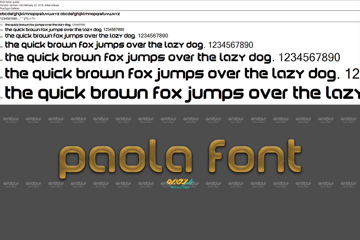 فونت انگلیسی پائولا 123