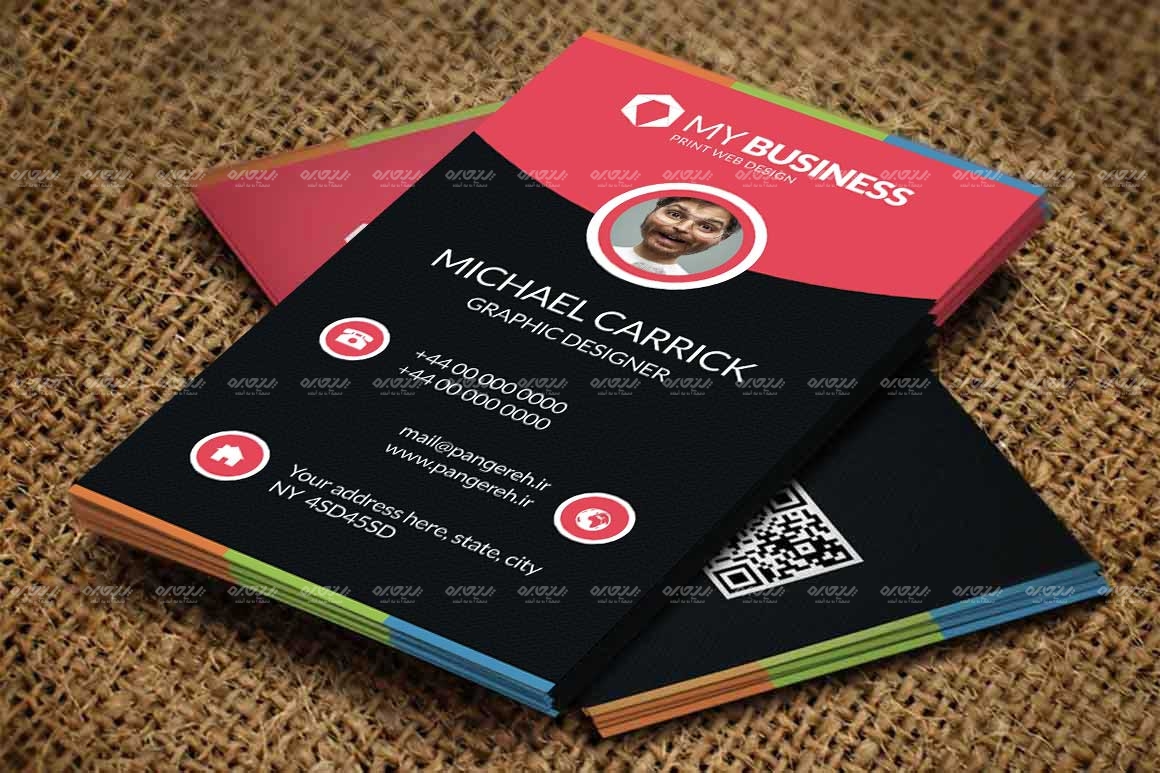 طرح لایه باز کارت ویزیت شرکتی کد 117