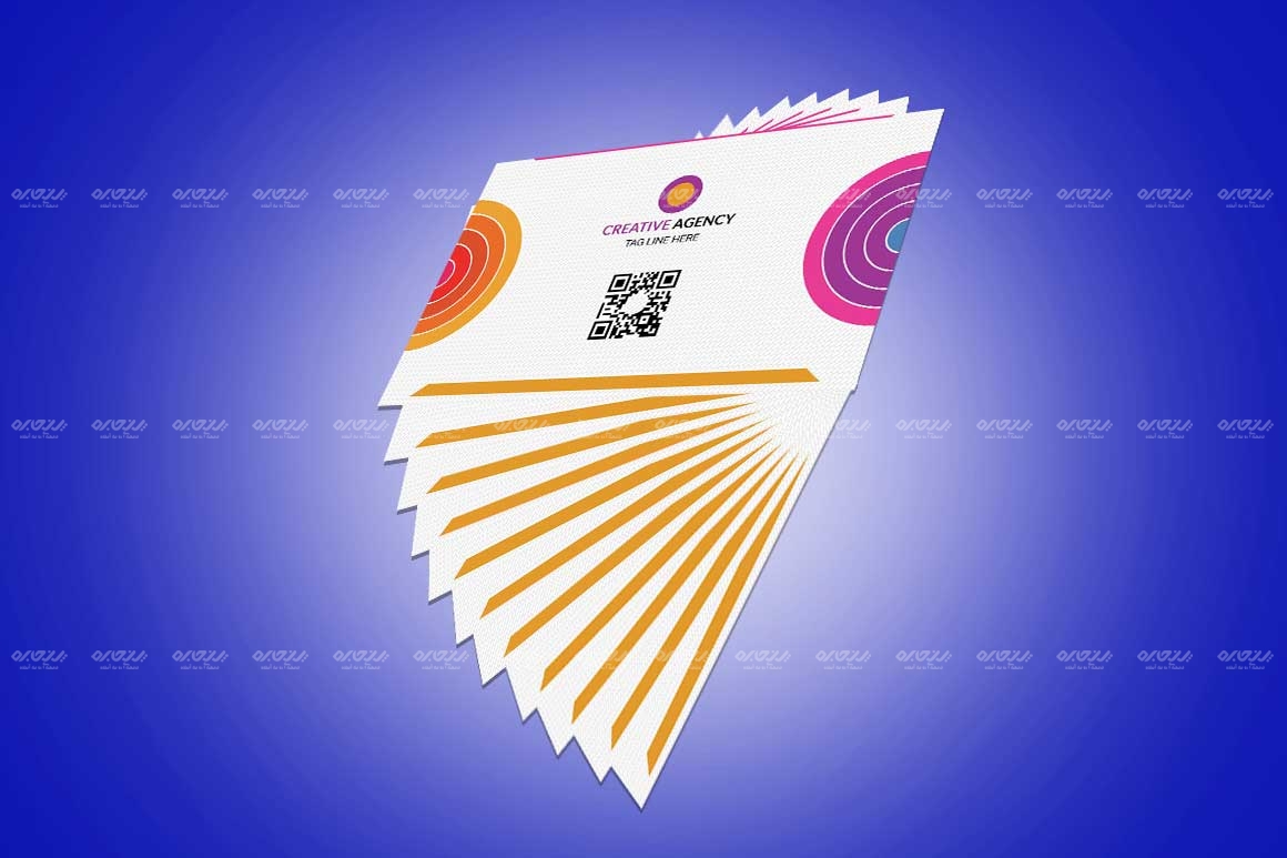 طرح لایه باز کارت ویزیت خلاقانه کد 116