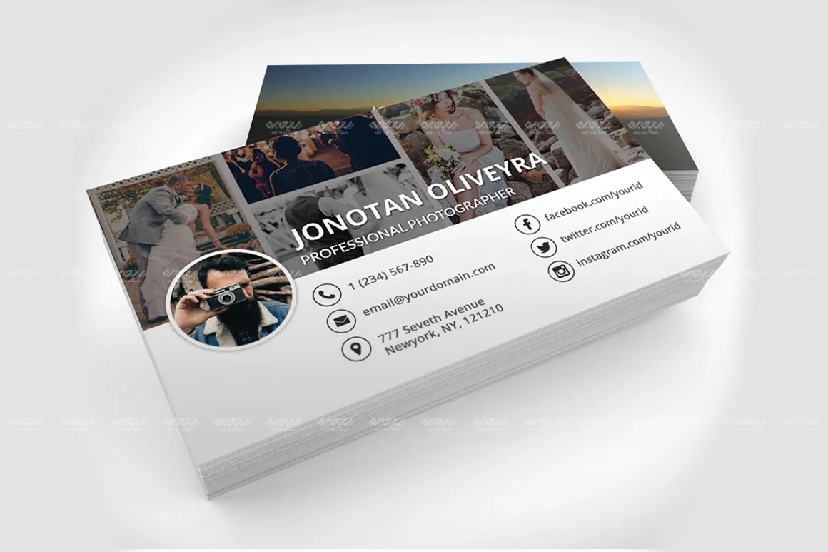 طرح لایه باز کارت ویزیت عکاسی کد 115