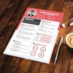 طرح لایه باز رزومه خلاقانه کد 121