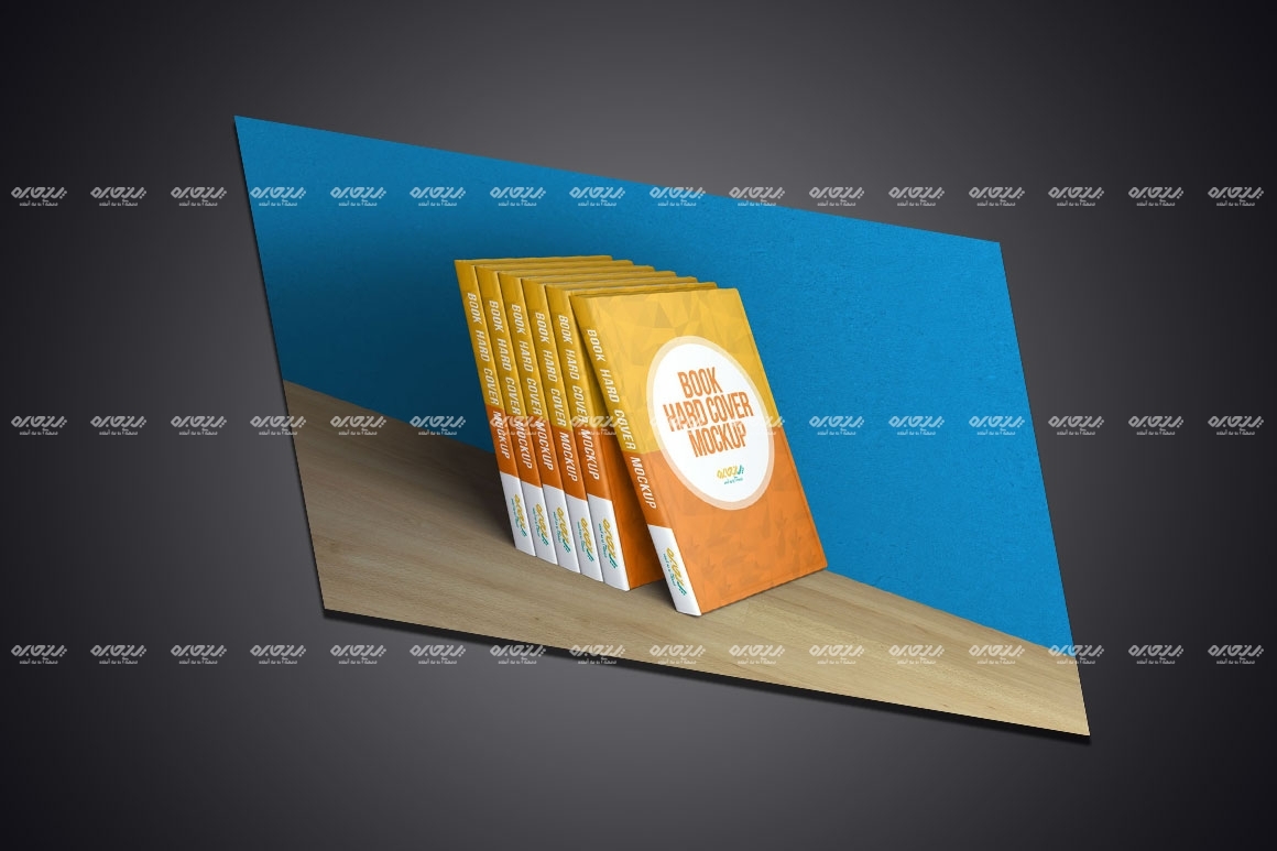 طرح قالب موکاپ کتاب جلد سخت 129