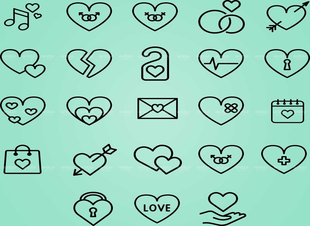 مجموعه 2۰ آیکون عاشقانه کد 146