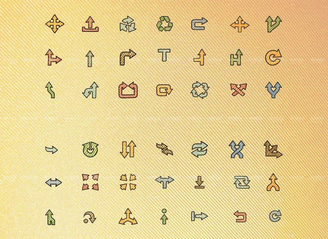 مجموعه 42 آیکون فلش کد 147