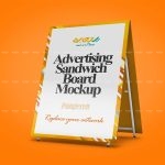 طرح قالب موکاپ ساندویچ برد 130