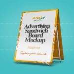 طرح قالب موکاپ ساندویچ برد 130