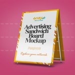 طرح قالب موکاپ ساندویچ برد 130