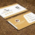 طرح لایه باز کارت ویزیت سرآشپز رستوران کد 136