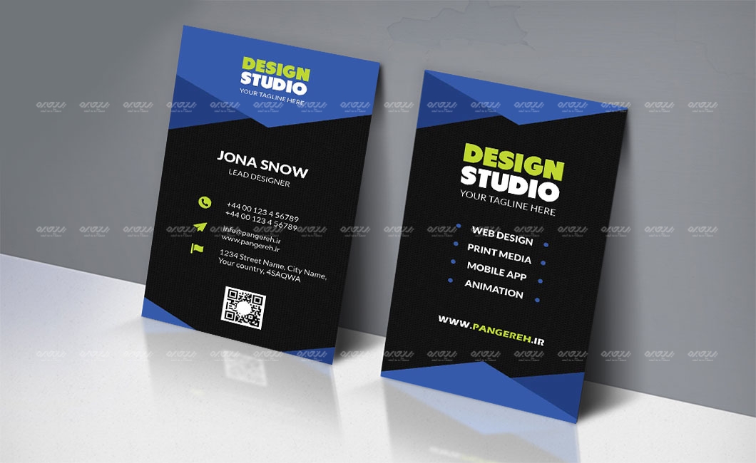 طرح لایه باز کارت ویزیت استودیو طراحی کد 141