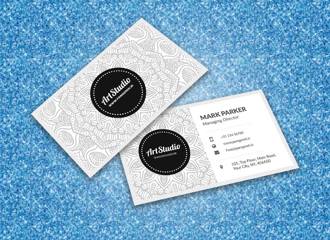 طرح لایه باز کارت ویزیت خلاقانه کد 143