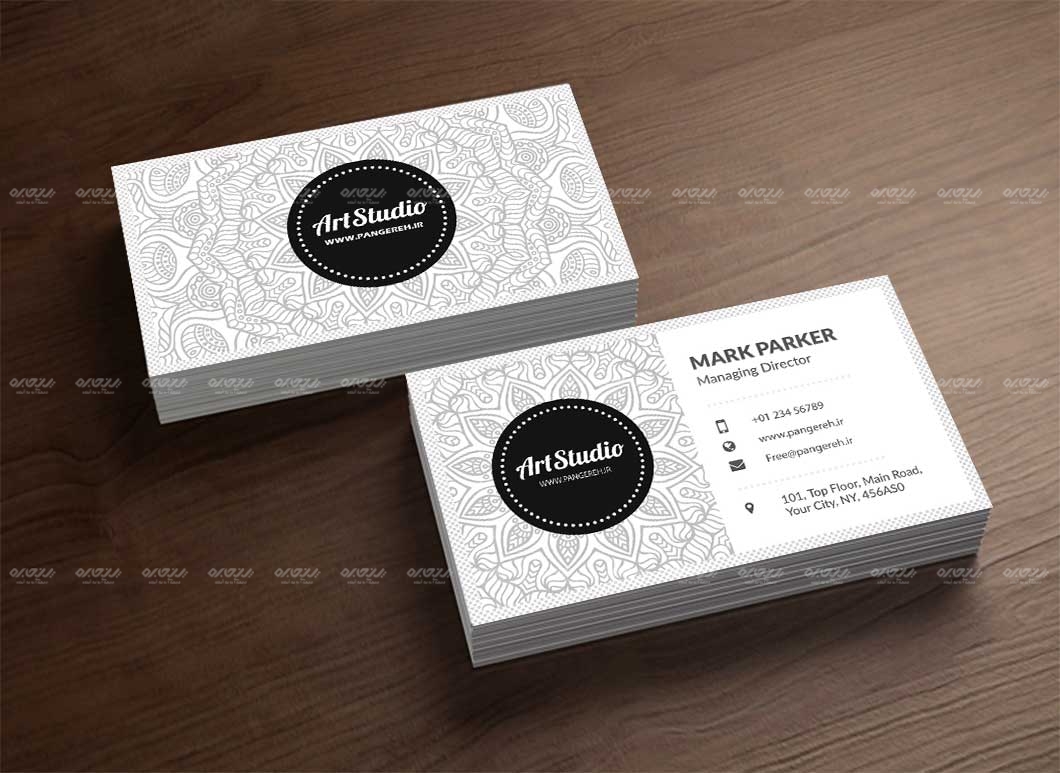 طرح لایه باز کارت ویزیت خلاقانه کد 143